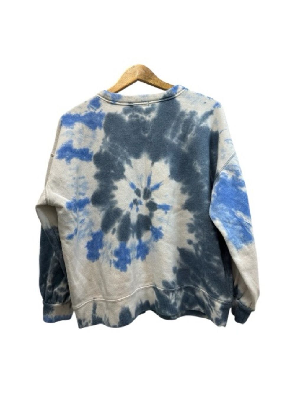 Style & Co. Blue and White Tie-Dye Long sleeve Sweatshirt - Picture 4 of 7